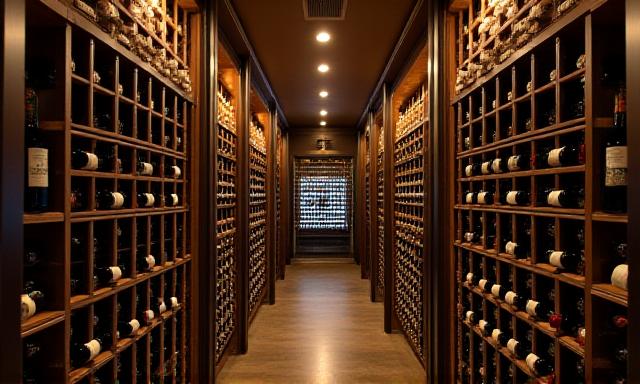 Cantina dei vini sotterranea in pietra antica